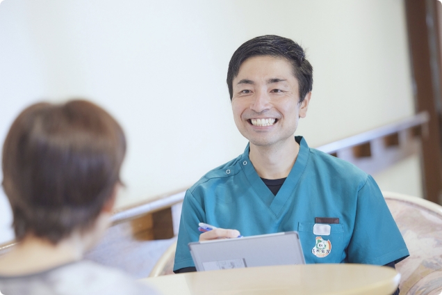 セラピストとリハビリ内容の相談