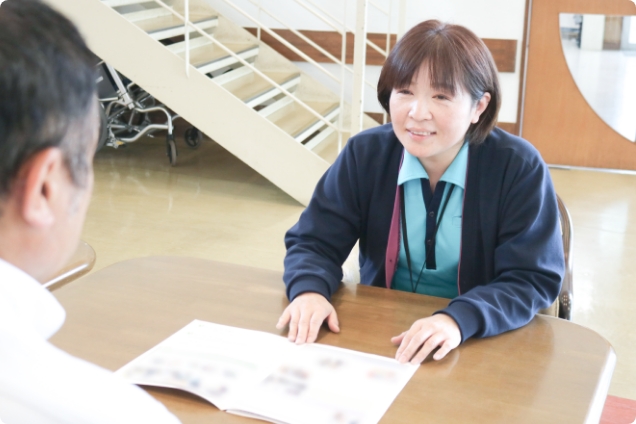 セラピストとリハビリプランを相談